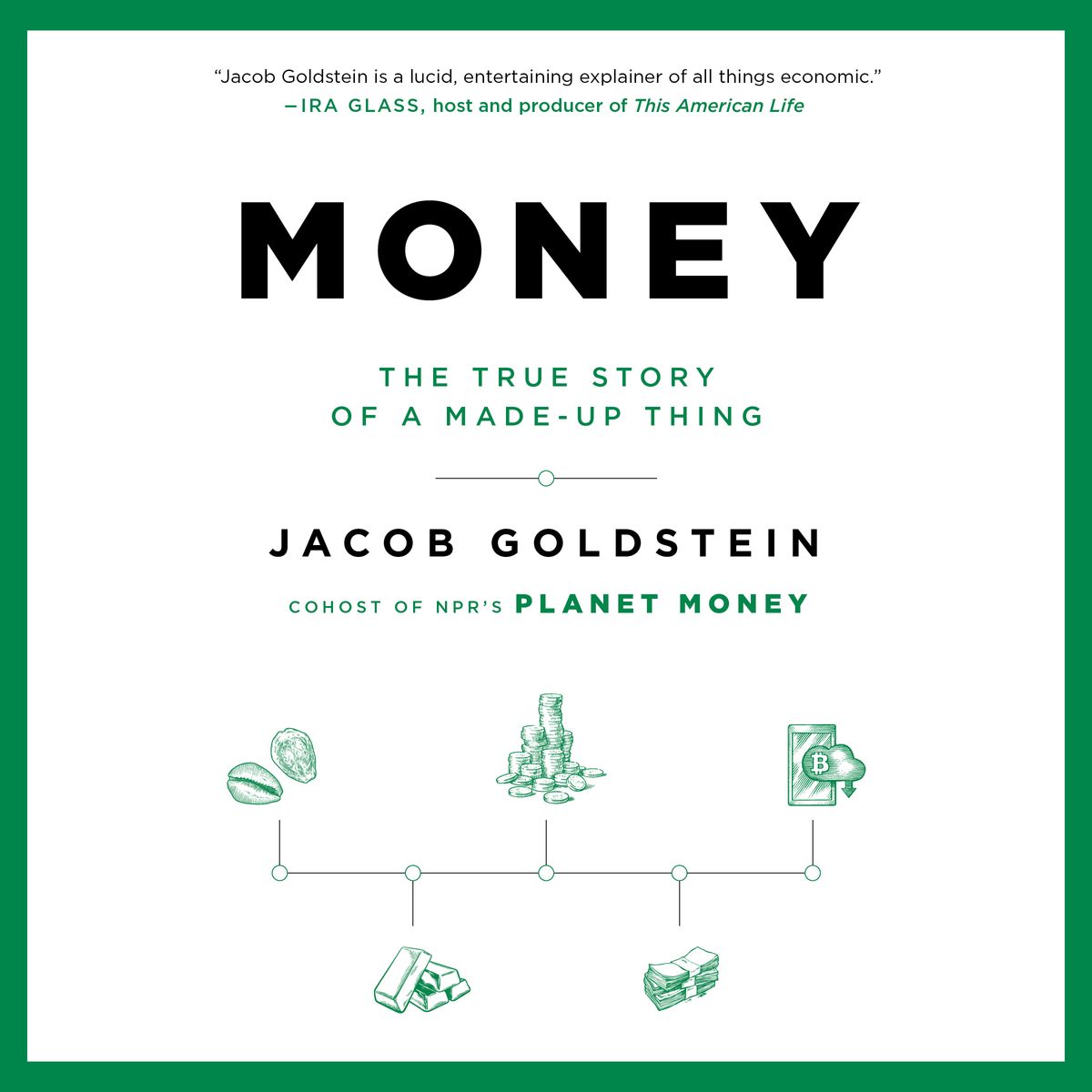 Cover image for Jacob Goldstein's book, 'Money: The True Story of a Made-Up Thing'