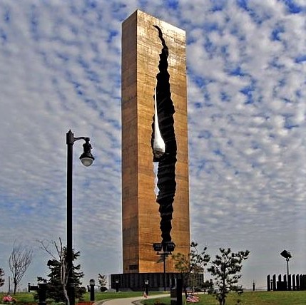 The 9/11 Teardrop Memorial in New Jersey is 100 feet tall