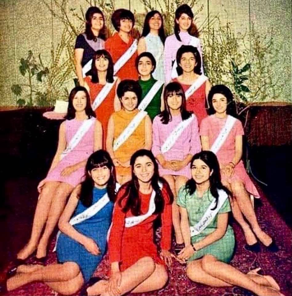 Miss Iran 1967 finalists on the cover of a magazine, more than a decade before the Islamic Revolution