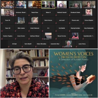 U. Toronto Zoom talk by Dr. Farangis Ghaderi on the poetry of Kurdish women