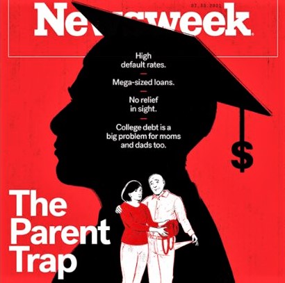 The college-debt crisis: Newsweek magazine cover image