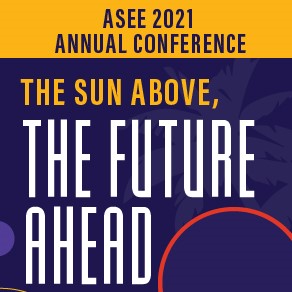 Logo of the 2021 ASEE Annual Conference (virtual meeting)