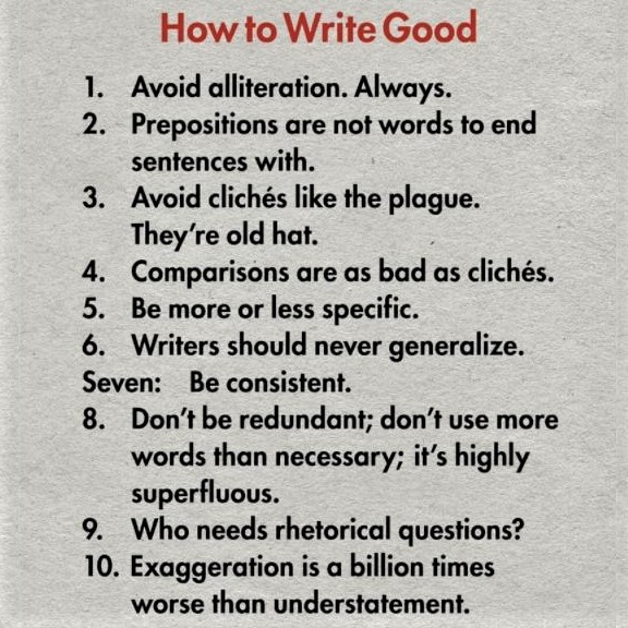 How to write good: Valuable tips for aspiring writers!