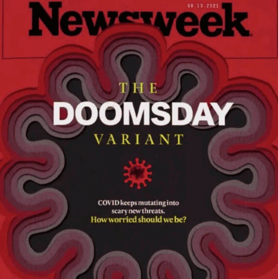 Newsweek magazine cover about a doomsday coronavirus variant