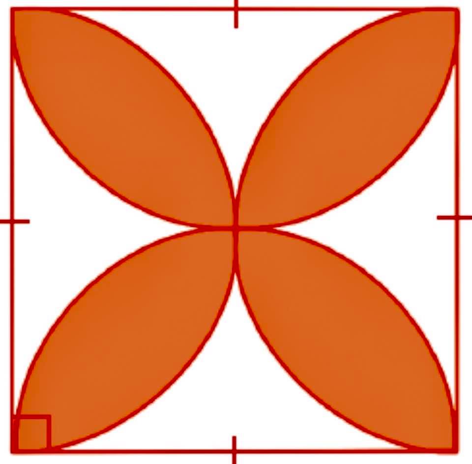 Math puzzle: What fraction of the square area is colored orange?