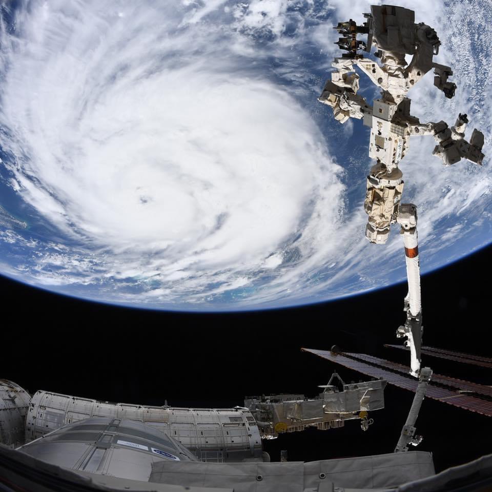 Hurricane Ida, as seen from the International Space Station