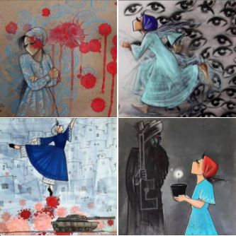 Afghan gaphic artist Shamsia Hassani often draws women with no mouth