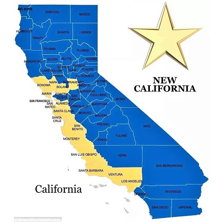The proposal to split California into two states is back