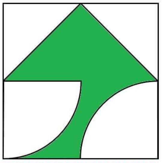 Math puzzle: What fraction of the outer square's area is green?