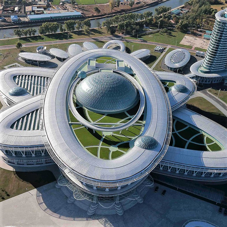 North Korea's atom-shaped science and technology center