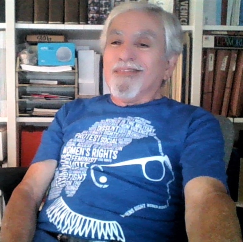 Selfies I took over the past few days, wearing two of my RBG T-shirts: #2