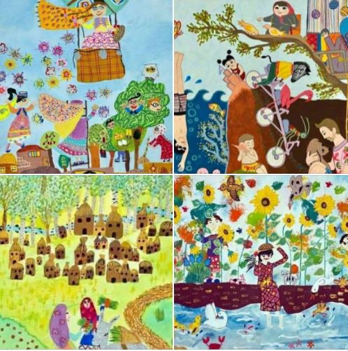 A few entries by Iranian children in JQA 21st International Environmental Children's Drawing Context