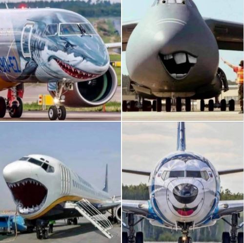 Creative painting of airplanes: Set 1 of photos