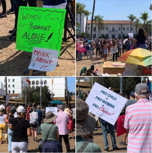 Today at Women's March Santa Barbara, rallying to safeguard reproductive rights: Set 1 of photos