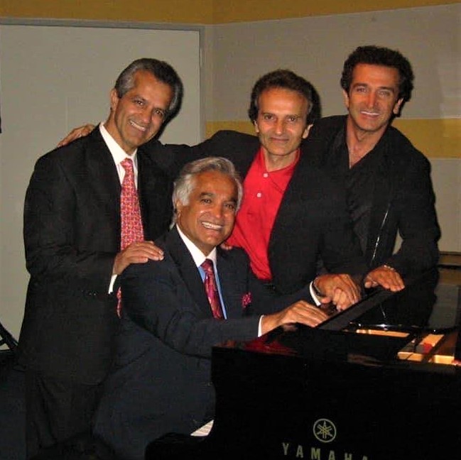 Four brothers from a musical Iranian family: Left to right, Ardeshir, Anoushiravan, Shahrdad (Shardad), and Shahriar Rohani