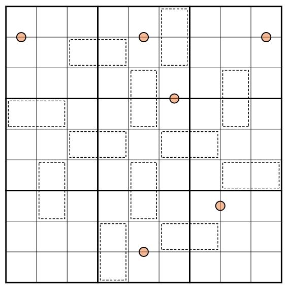 A very challenging Sudoku puzzle with zero given digits at the beginning