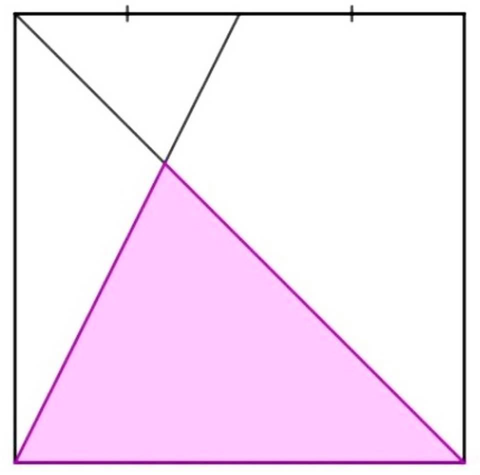 Math puzzle: What fraction of the square is shaded?