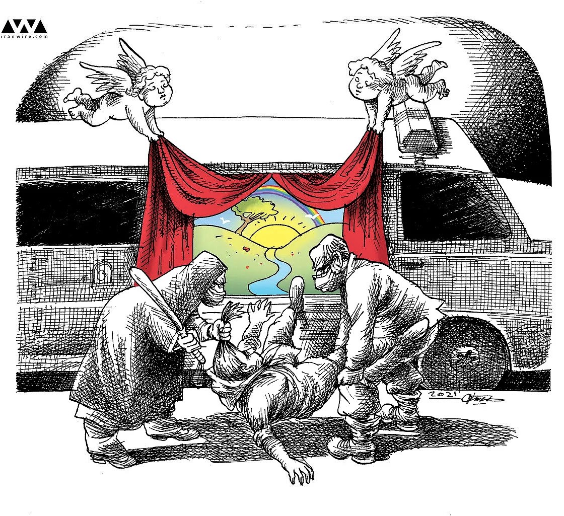 Cartoon: Iran's morality police is bent on forcing women into heaven at any cost!