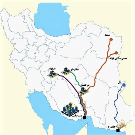 Map: The old idea of piping water from the Persian Gulf to Iran's central desert may become a reality
