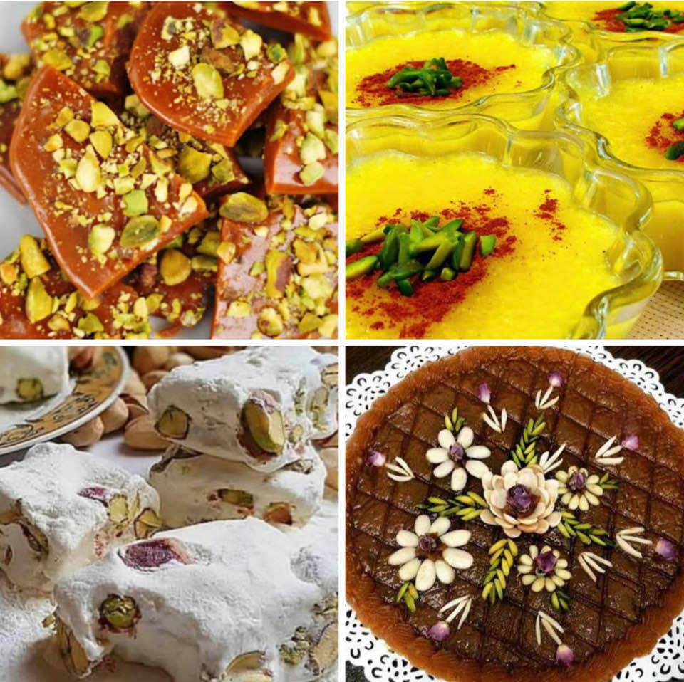 Iranian yummy snacks, fruits, nuts, and sweets: Batch 4