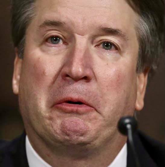 Faces of white privilege, when they are called out for their evil deeds: Brett Kavanaugh