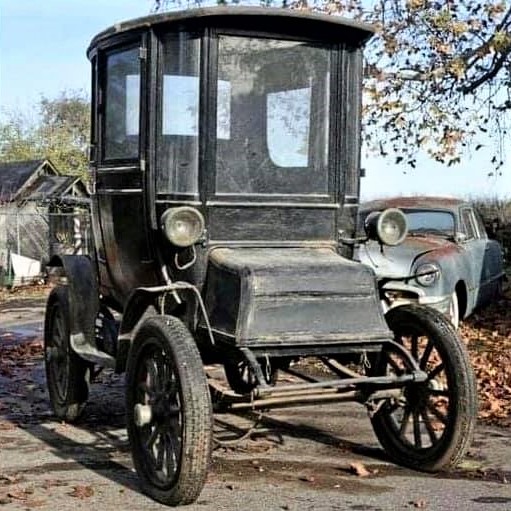 This electric Detroit Model D, with a range of 100 miles and top speed of 25 MPH, was abandoned in 1910 in favor of gasoline cars