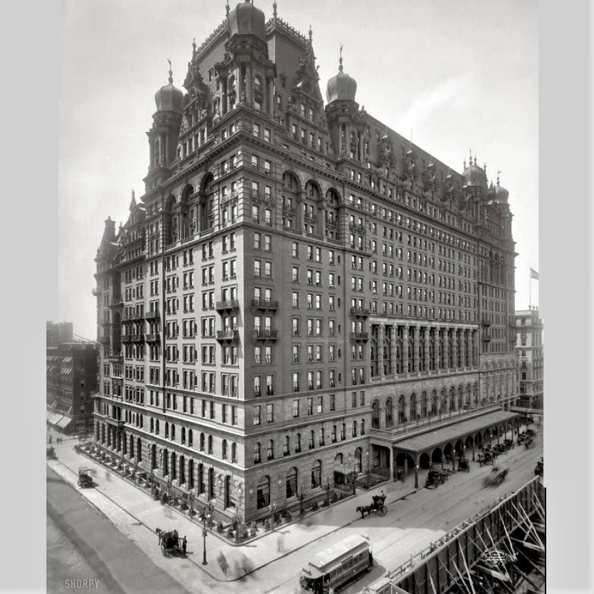 NYC's Empire State Building is located where this original Waldorf-Astoria Hotel stood before it was demolished in 1929