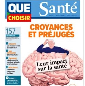 Cover image for the February 2021 issue of 'Que Choisir Santa'