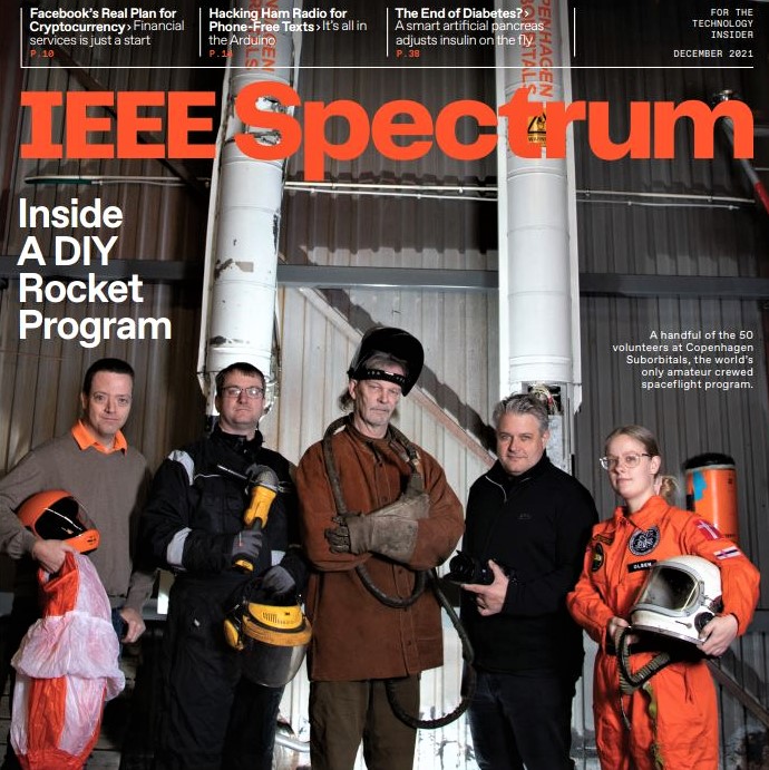 Cover image of 'IEEE Spectrum' magazine's December 2021 issue