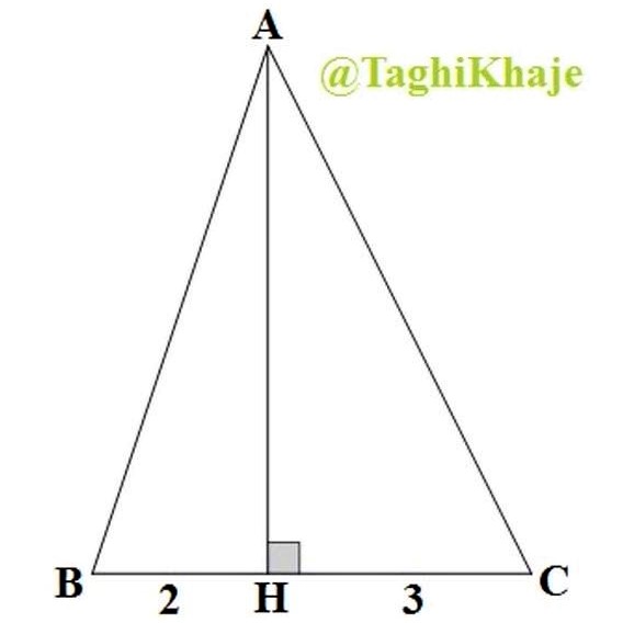 Math puzzle: Find the height AL of the triangle ABC, if the angle A is 45 degrees