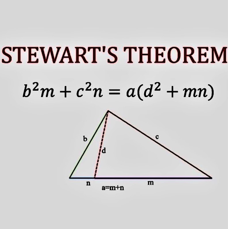 Prove Stewart's Theorem for a triangle