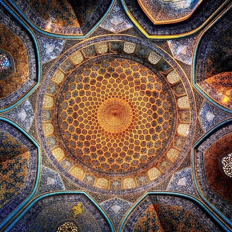 Beautiful architecture and tile design: Sheikh Lotf-Allah Mosque, Isfahan, Iran
