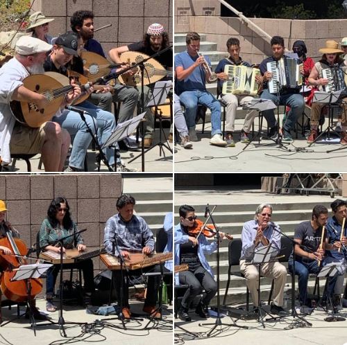Today's noon concert at the Music Bowl featured UCSB's Middle East Ensemble