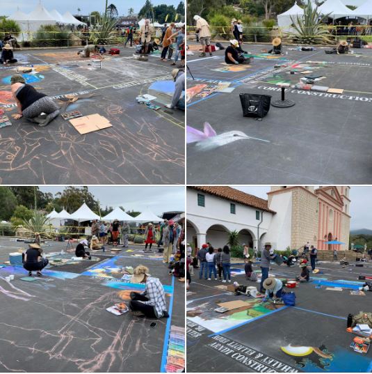 Santa Barbara's I Madonnari Street Painting Festival: Artworks in progress