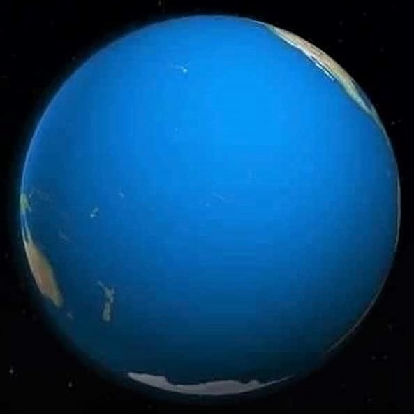 An unusual view of our Earth: Seen from the side of the Pacific Ocean