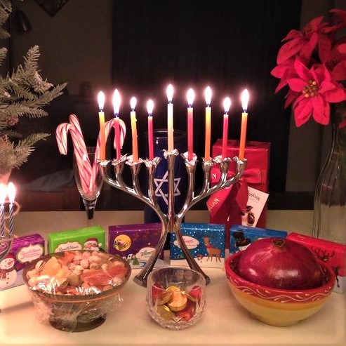 This year, the last night of Hanukkah coincides with Christmas Day: Happy Hanukkah and Merry Christmas to all!