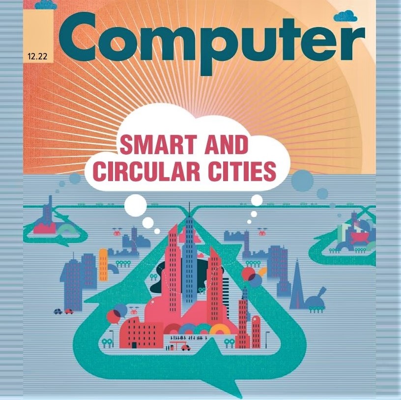 Cover image of IEEE Computer magazine's December 2022 issue: Smart and circular cities