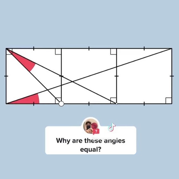 Math puzzle: Show that the two marked angles are equal
