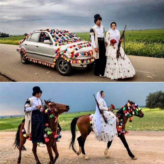 Traditional wedding garbs in southern Iran's Bakhtiari tribe