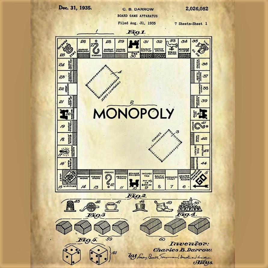 The original Monopoly patent from 1935