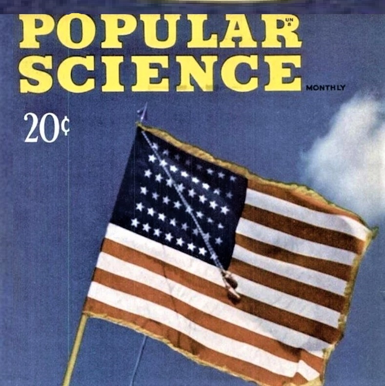 This magazine cover image is part of a gallery that shows how 'Popular Science' has celebrated Independence Day over the years