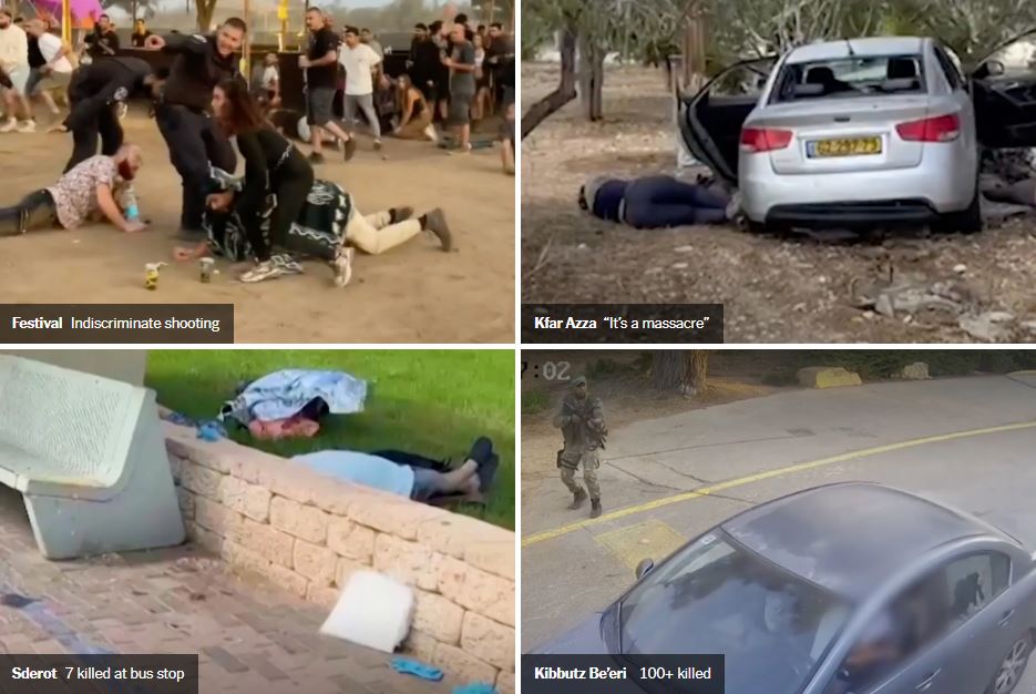 Photos of atrocities committed by Hamas terrorists in southern Israel