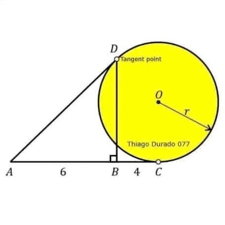 Math puzzle 1: Find the radius of the circle in this diagram