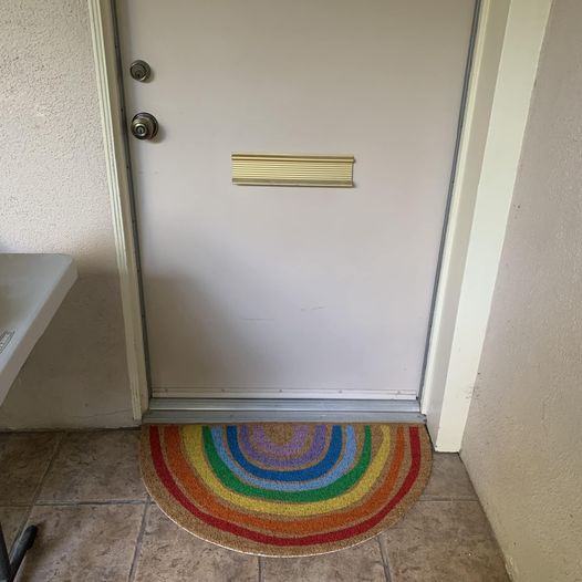 I love my new rainbow doormat from IKEA
