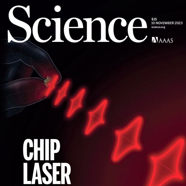 Electrically pumped mode-locked lasers in nanophotonics (cover image of Science magazine)