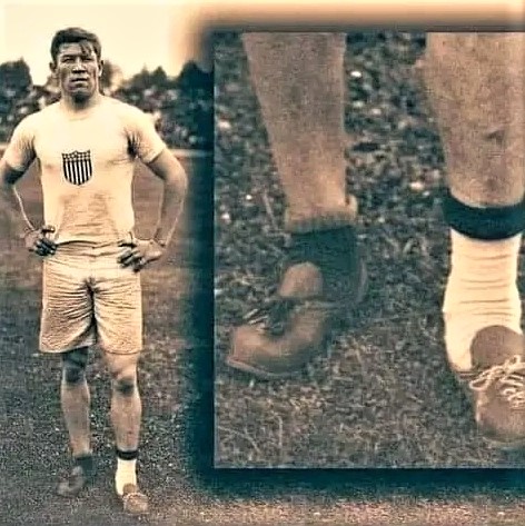 Jim Thorpe won two 1912 Olympics gold medals in these mismatched shoes he found in a garbage can