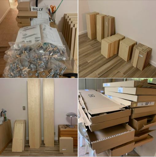 More-efficient assembly of 20 IKEA bookcases
