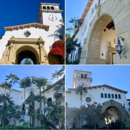 Santa Barbara's Courthouse: Photographed yesterday on a spring-like early afternoon