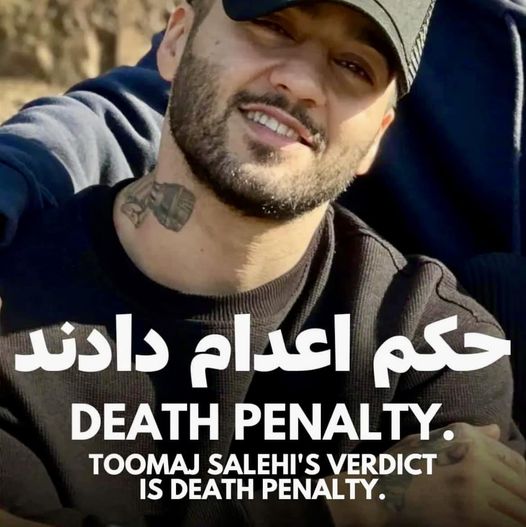 Popular rapper #ToomajSalehi has been sentenced to death for his anti-regime stance and critical song lyrics